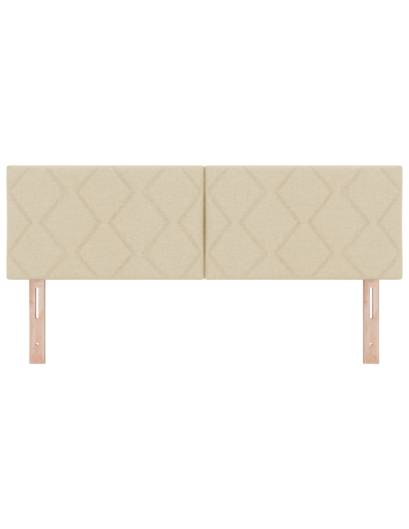 Testata LED  Design a blocchi di diamante panna 144 cm tessuto