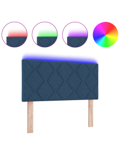 Testiera Blu 100 cm Tessuto 2