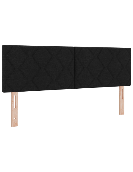 Testata LED Design a Blocchi di Diamante Nera 144 cm Tessuto