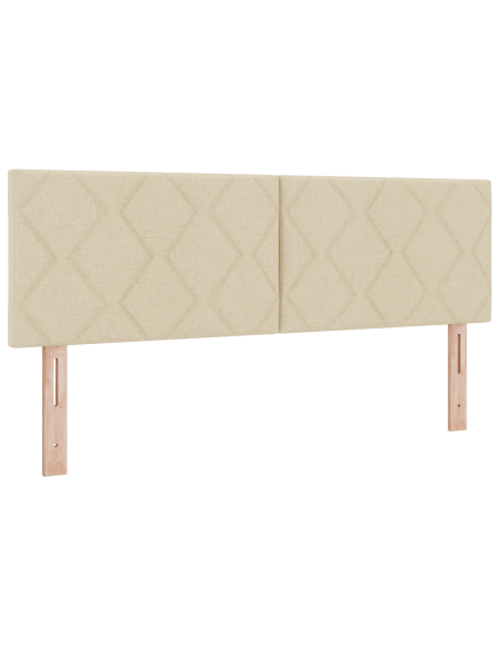 Testata LED  Design a blocchi di diamante panna 144 cm tessuto