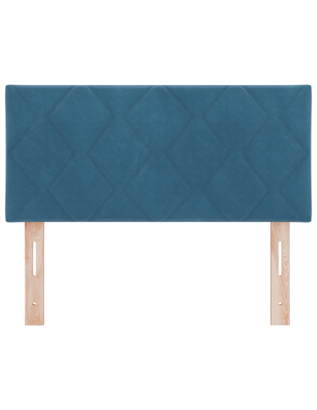 Testiera LED Design a Blocchi Diamante Blu Scuro 90 cm Velluto