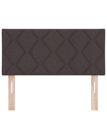 Testiera LED  Design a blocchi di diamante Marrone scuro 100 cm Tessuto