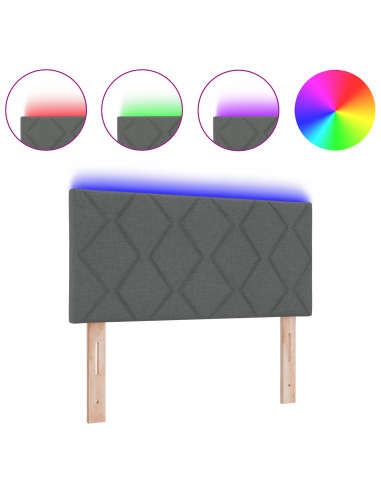 Testiera Grigio 100 cm Tessuto