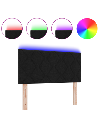 Testiera Nero 100 cm Tessuto