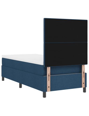 Letto a molle con materasso con led Blu 100 x 200 cm Tessuto