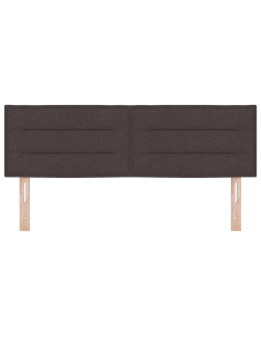 Testiera LED con testiera Marrone Scuro 160 cm Poliestere