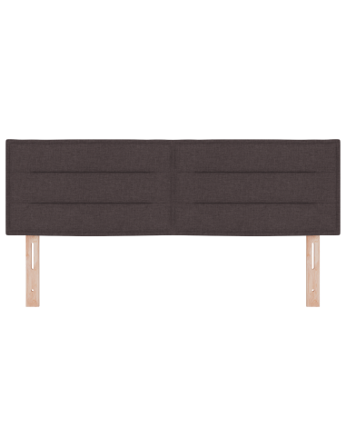 Testiera LED con testiera Marrone Scuro 160 cm Poliestere