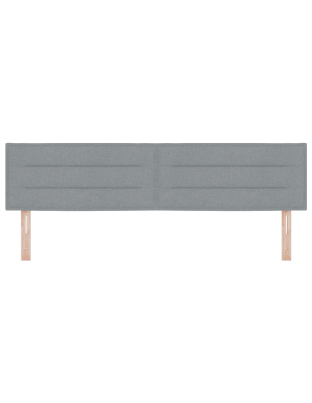 Testata LED Design Linee Grigia Chiara 90 cm Tessuto