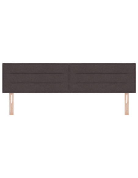 Testata Lettone Design Linee Marrone Scuro 90 cm Tessuto