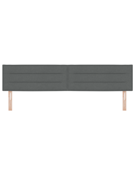 Testiera LED Design Linee Grigio Scuro 200 cm Tessuto