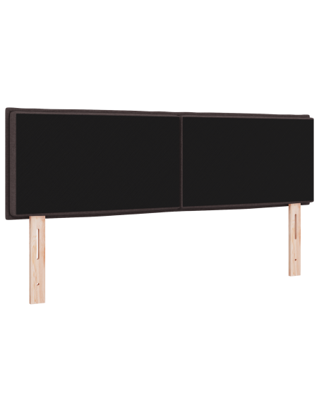 Testiera LED con testiera Marrone Scuro 160 cm Poliestere