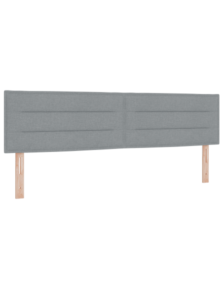 Testata LED Design Linee Grigia Chiara 90 cm Tessuto