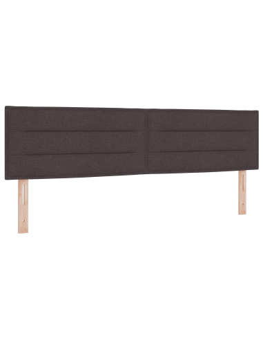 Testiera LED con testiera Marrone Scuro 180 cm Poliestere