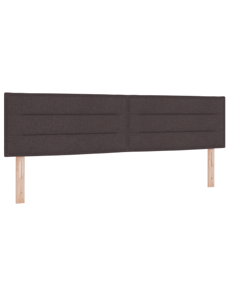 Testata Lettone Design Linee Marrone Scuro 90 cm Tessuto