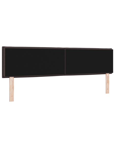 Testata Lettone Design Linee Marrone Scuro 90 cm Tessuto