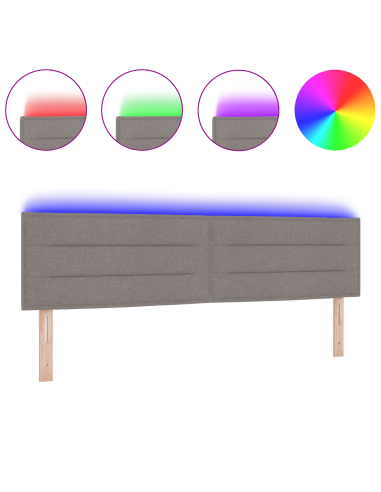 Testiera LED con luci a strisce a LED Talpa 180 cm Poliestere