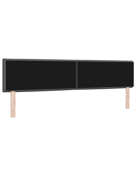 Testiera LED Design Linee Grigio Scuro 200 cm Tessuto
