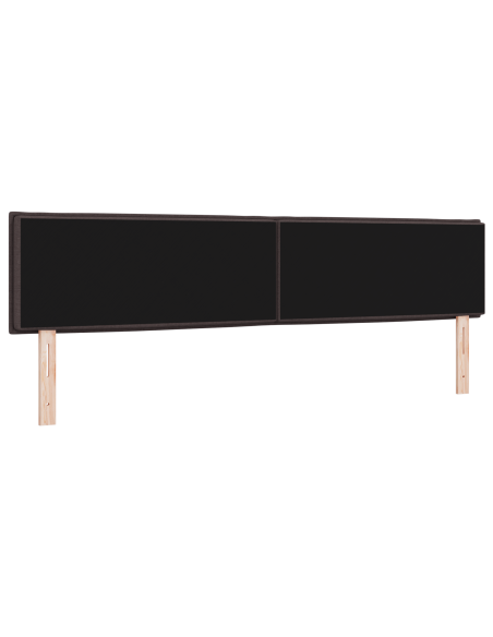 Testiera LED Design Linee Marrone Scuro 100 cm Tessuto