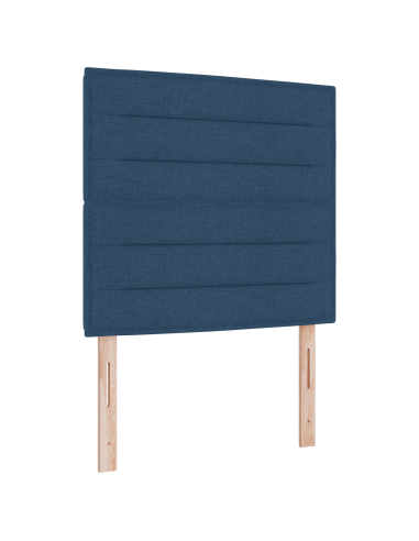 Letto a molle con materasso Blu 90 x 190 cm Tessuto