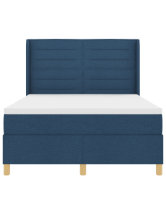 Letto a molle con materasso Blu 160 x 200 cm Tessuto