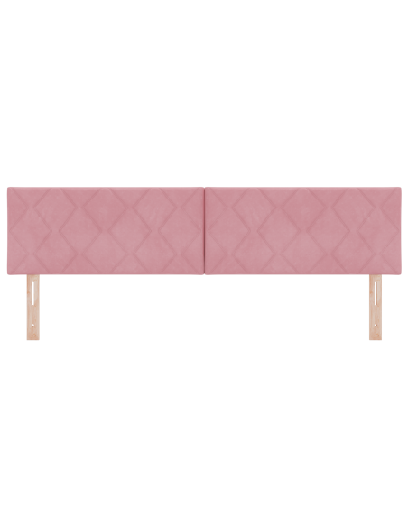 Testiera LED Design Blocchi di Diamante Rosa 180 cm Velluto