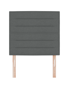 Testiera LED con testiera Grigio scuro 80 cm Poliestere