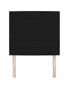 Testiera LED con luci a strisce a LED Nero 80 cm Poliestere