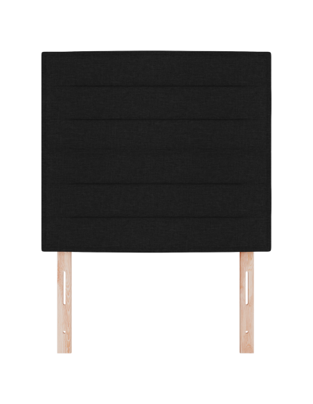 Testiera LED con luci a strisce a LED Nero 80 cm Poliestere