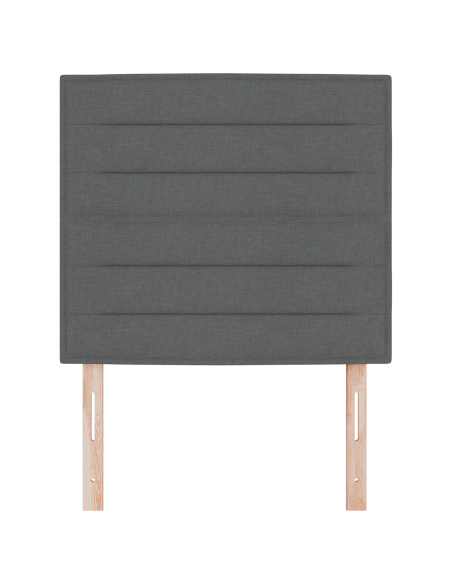 Testiera LED con testiera Grigio scuro 90 cm Poliestere