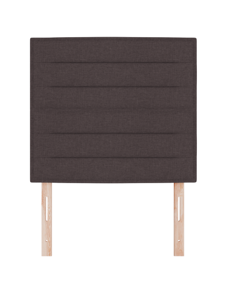 Testata LED Design Linee Marrone Scuro 90 cm Tessuto