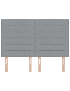 Testiera LED con testiera Grigio chiaro 144 cm Poliestere