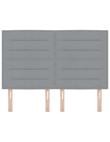 Testiera LED con testiera Grigio chiaro 144 cm Poliestere