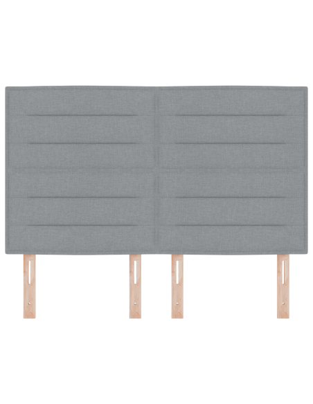Testata LED Design Linee Grigio Chiaro 72 cm Tessuto
