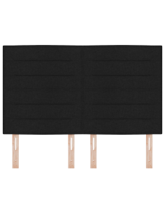 Testiera LED con luci a strisce a LED Nero 144 cm Poliestere