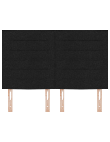 Testiera LED con luci a strisce a LED Nero 144 cm Poliestere