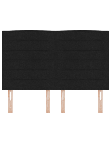 Testiera LED con luci a strisce a LED Nero 144 cm Poliestere