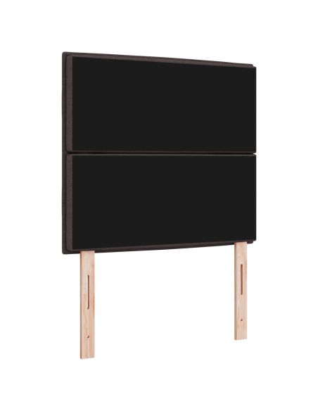 Testata LED Design Linee Marrone Scuro 90 cm Tessuto
