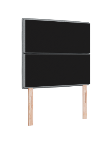 Testiera LED con testiera Grigio chiaro 100 cm Poliestere