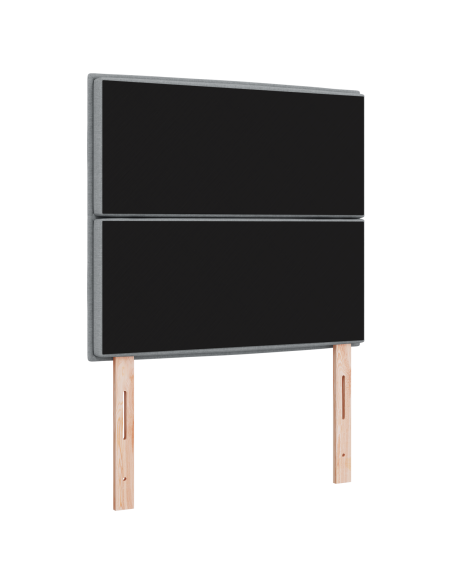 Testata LED Design Linee Grigio Chiaro 100 cm Tessuto