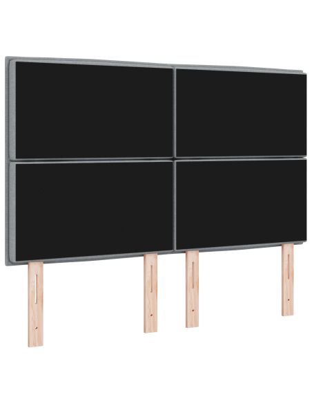 Testata LED Design Linee Grigio Chiaro 72 cm Tessuto