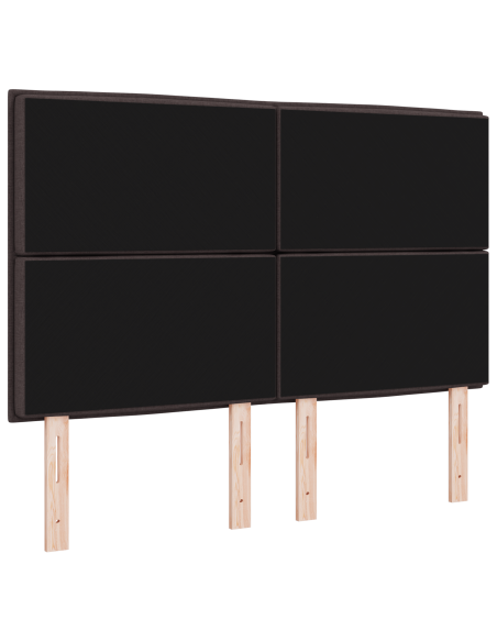 Testata LED Design Linee Marrone Scuro 72 cm Tessuto