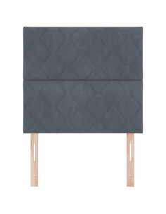 Testiera LED Grigio scuro 90 cm Pelle Sintetica