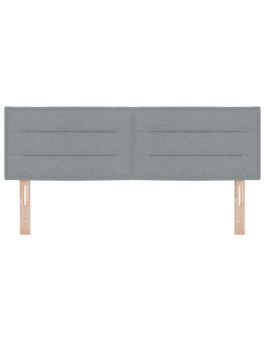 Testiera LED con testiera Grigio chiaro 144 cm Poliestere