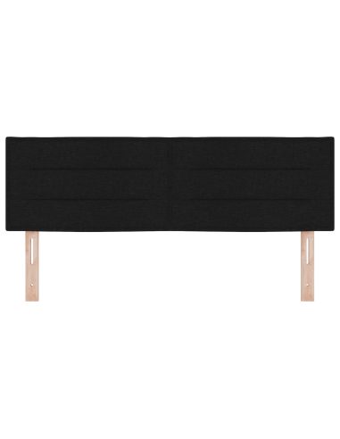 Testiera LED con luci a strisce a LED Nero 144 cm Poliestere