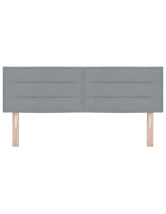 Testiera LED con testiera Grigio chiaro 160 cm Poliestere