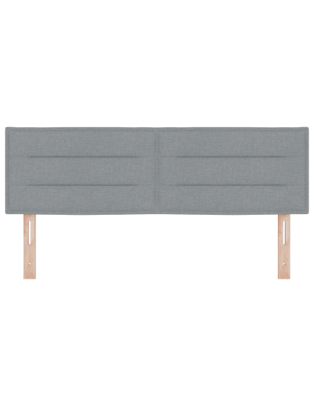 Testiera LED con testiera Grigio chiaro 160 cm Poliestere