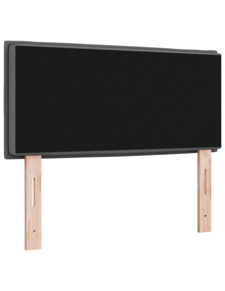 Testiera LED con testiera Grigio scuro 100 cm Poliestere
