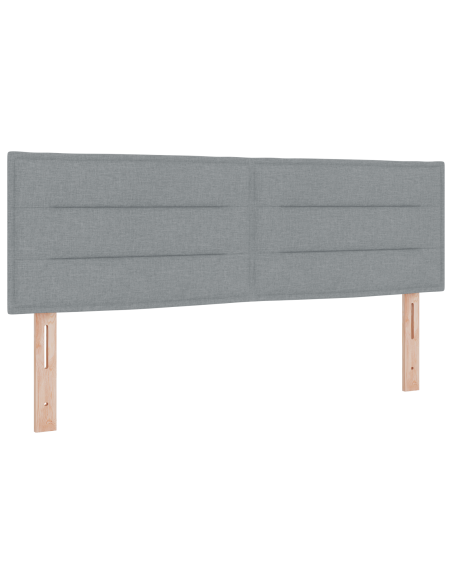 Testata LED Design Linea Grigio Chiaro 72 cm Tessuto