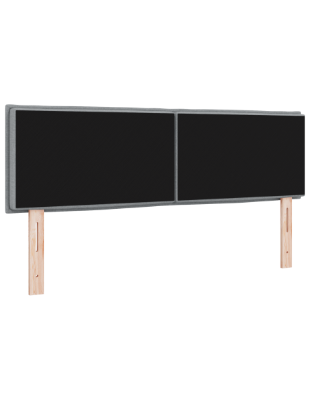 Testiera LED con testiera Grigio chiaro 144 cm Poliestere