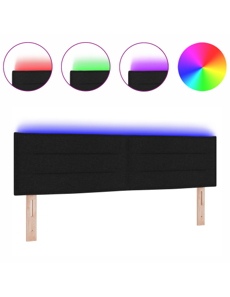 Testa Letto Design Linee Nere 72 cm Tessuto